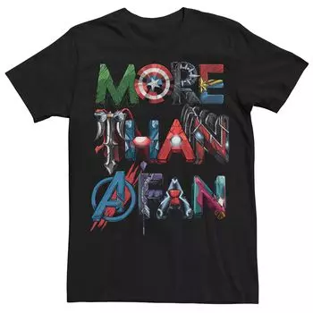 Мужская футболка с графическим рисунком Marvel More Than A Fan Avenger Licensed Character
