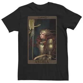 Мужская футболка с графическим рисунком Marvel Now Angela Card Licensed Character