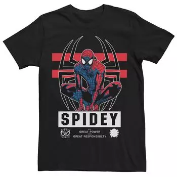 Мужская футболка с графическим рисунком Marvel Spider-Man Friendly Neighborhood Watch Power
