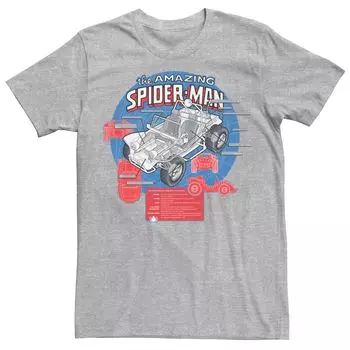 Мужская футболка с графическим рисунком «Marvel The Amazing Spider-Man» Licensed Character