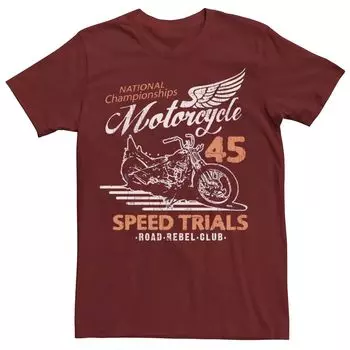 Мужская футболка с графическим рисунком Motorcycle Mania Speed Trails Licensed Character
