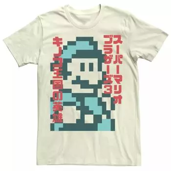 Мужская футболка с графическим рисунком Nintendo Smb3 Kanji Bro Licensed Character
