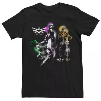 Мужская футболка с графическим рисунком Nintendo Zelda Link Princess Ganondorf Paint Slotch Licensed Character