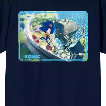 Мужская футболка с графическим рисунком Sonic Frontiers Videogame Licensed Character