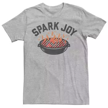 Мужская футболка с графическим рисунком Spark Joy BBQ Flame Line Sketch Licensed Character