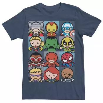 Мужская футболка с графическим рисунком в коробках Marvel Kawaii Art Collection Licensed Character