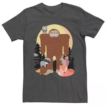 Мужская футболка с графическим рисунком в мультяшном стиле Wildlife Sasquatch Licensed Character