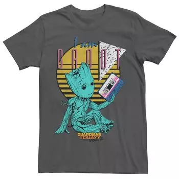 Мужская футболка с графическим рисунком в стиле ретро 90-х годов Groot Tape Licensed Character