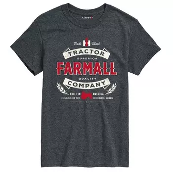 Мужская футболка с графическим значком Case IH Tractor Company Licensed Character, цвет Dark Gray