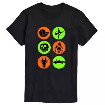 Мужская футболка с графическими иконками Disney, черный