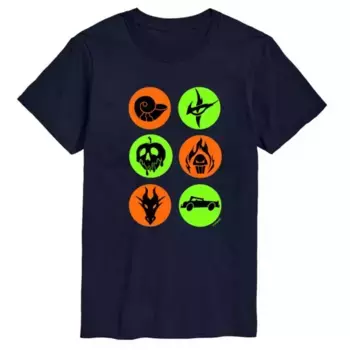 Мужская футболка с графическими иконками Disney, синий