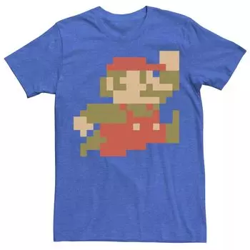 Мужская футболка с графикой Nintendo Super Mario 8-bit Pixel Jump Licensed Character