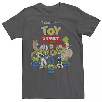 Мужская футболка с групповым изображением Disney/Pixar's Toy Story Disney / Pixar, цвет Charcoal