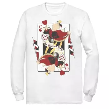 Мужская футболка с игральными картами Disney «Алиса в стране чудес» Queen Of Hearts Licensed Character