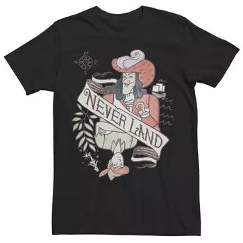 Мужская футболка с игральными картами Disney «Питер Пэн Капитан Крюк»