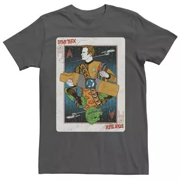 Мужская футболка с игральными картами из оригинальной серии Star Trek Captain Kirk Licensed Character