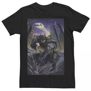 Мужская футболка с иллюстрированным плакатом DC Fandome Batman Landing Licensed Character