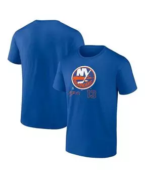 Мужская футболка с именем и номером Mathew Barzal Royal New York Islanders Fanatics, синий