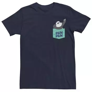 Мужская футболка с искусственным карманом Cartoon Network We Bare Bears Pan Pan Licensed Character