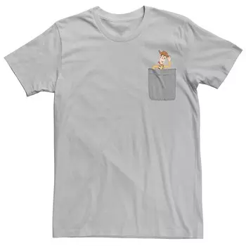 Мужская футболка с искусственным карманом Disney/Pixar's Toy Story Woody Licensed Character, цвет Silver