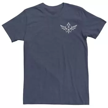 Мужская футболка с искусственным карманом и графическим принтом Nintendo Zelda Hyrule Crest Triforce Licensed Character