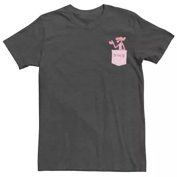 Мужская футболка с искусственным карманом The Pink Panther One Cool Cat Licensed Character, цвет Charcoal Heather