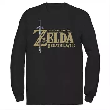 Мужская футболка с измененным логотипом Nintendo Zelda Breath of the Wild Licensed Character