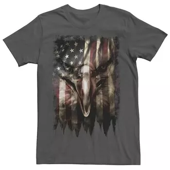 Мужская футболка с изображением белоголового орлана и флага Licensed Character, цвет Charcoal