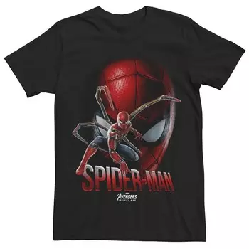 Мужская футболка с изображением Человека-паука и Мстителей Marvel Licensed Character, черный