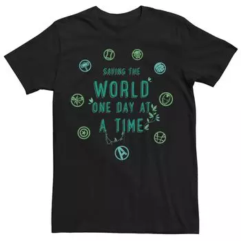Мужская футболка с изображением Дня Земли, спасающего мир One Day At A Time Icons Marvel