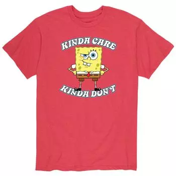 Мужская футболка с изображением Губки Боба Kinda Care Licensed Character
