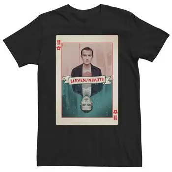 Мужская футболка с изображением игральных карт Netflix Stranger Things Eleven Licensed Character