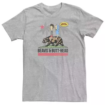 Мужская футболка с изображением калифорнийского флага Beavis And Butthead Bear Licensed Character