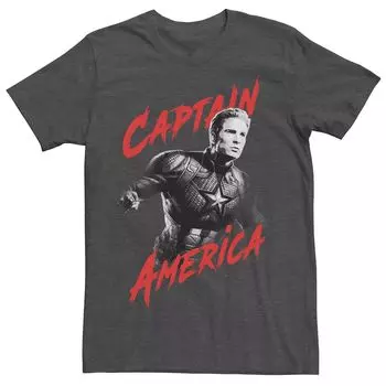 Мужская футболка с изображением Капитана Америки Marvel Action Pose Licensed Character