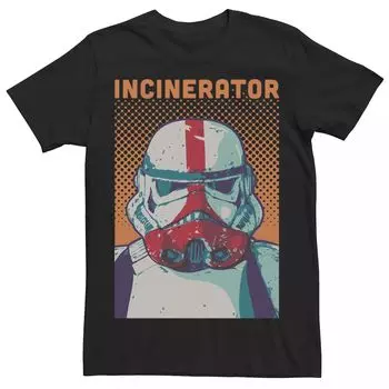 Мужская футболка с изображением комиксов и портретом The Mandalorian Incinerator Trooper Star Wars