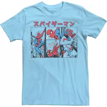 Мужская футболка с изображением комиксов Marvel Spiderman Spidey и кандзи Licensed Character