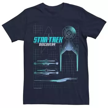 Мужская футболка с изображением корабля Star Trek Discovery Licensed Character