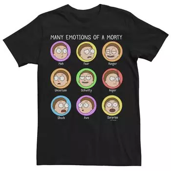 Мужская футболка с изображением лица Рика и Морти Emotions Licensed Character