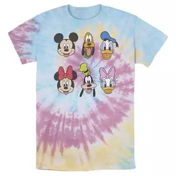 Мужская футболка с изображением Микки и друзей Disney Group Shot Heads Licensed Character
