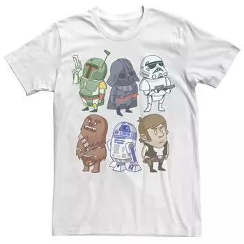 Мужская футболка с изображением персонажей «Звездных войн» Star Wars, белый
