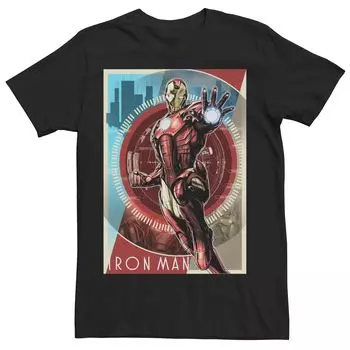 Мужская футболка с изображением плаката «Железный человек» Marvel Avengers Licensed Character