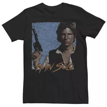 Мужская футболка с изображением портрета Ханы Соло Blaster «Звездные войны» Star Wars, черный