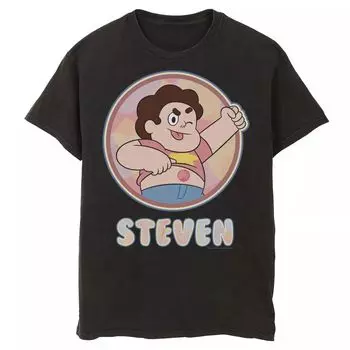Мужская футболка с изображением пупка и пупка Cartoon Network Steven Universe Licensed Character, черный