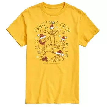 Мужская футболка с изображением рождественского экипажа Disney's Winnie The Pooh, желтый