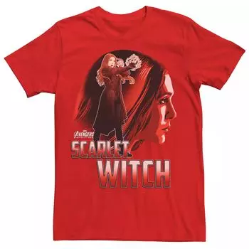 Мужская футболка с изображением силуэта Алой Ведьмы Marvel Avengers Infinity War Licensed Character