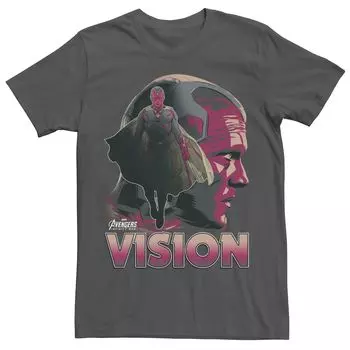 Мужская футболка с изображением силуэта Marvel Avengers Infinity War Vision Licensed Character