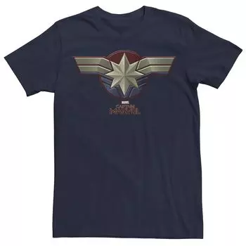 Мужская футболка с изображением символа Капитана Фильма на груди Marvel