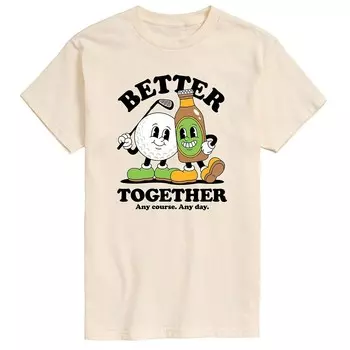 Мужская футболка с изображением талисмана гольфа Better Together Licensed Character, цвет Cream
