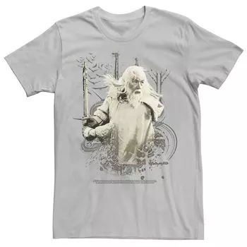 Мужская футболка с изображением «Властелина колец» Battle Ready Gandalf Photo Real Licensed Character