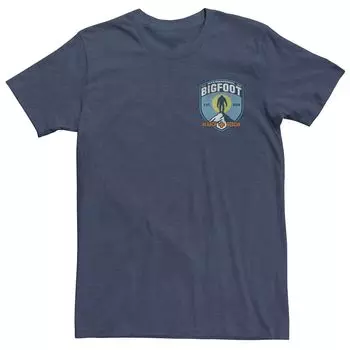 Мужская футболка с изображением значка Bigfoot Rescue на левой груди Licensed Character